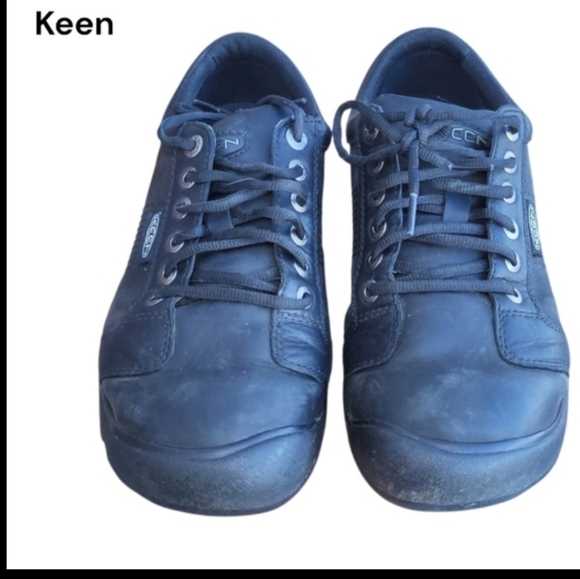 Keen Austin Leather Water Resistant Black Hike Walk Casual Sneaker Shoe Men 10.5 - Picture 6 of 13